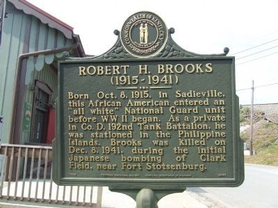 Robert H. Brooks Marker image. Click for full size.