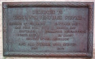 Montgomery County Spanish-American War Memorial Marker image. Click for full size.