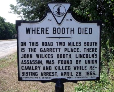 Where Booth Died Marker image. Click for full size.