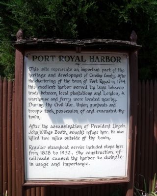 Port Royal Harbor Marker image. Click for full size.