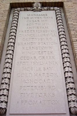 Montgomery County Civil War Memorial Hall Battle Roll. Click for full size. Montgomery County Civil War Memorial Hall Battle Roll image. Click for full size.