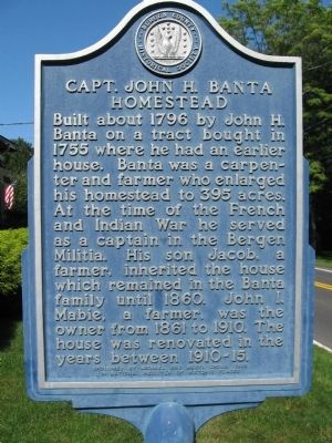 Capt. John H. Banta Homestead Marker image. Click for full size.