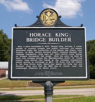 Horace King Bridge Builder Marker image. Click for full size.