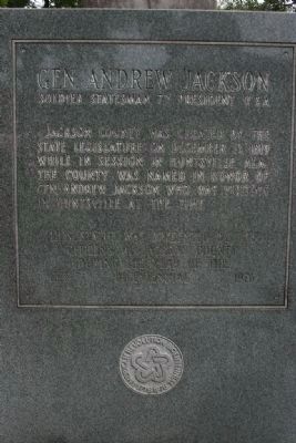 Gen. Andrew Jackson Marker. Click for full size. Gen. Andrew Jackson Marker image. Click for full size.