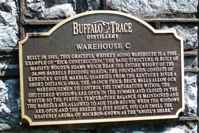 Buffalo Trace Distillery - - Warehouse C Marker image. Click for full size.