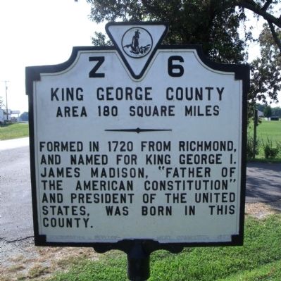 King George County Marker. Click for full size. King George County Marker image. Click for full size.