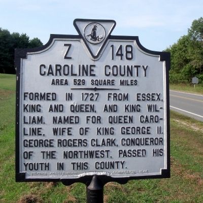 Caroline County Marker image. Click for full size.
