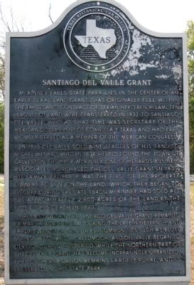 Santiago Del Valle Grant Marker. Click for full size. Santiago Del Valle Grant Marker image. Click for full size.