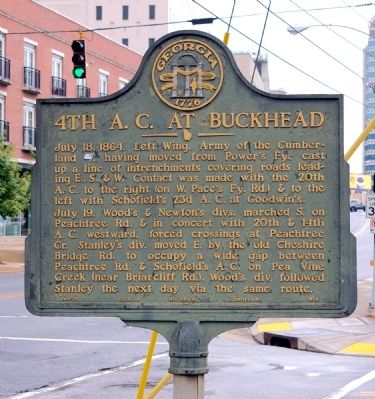 4th A.C. at Buckhead Marker image. Click for full size.