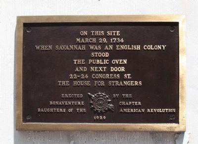 The Public Oven and Home for Strangers Marker. Click for full size. The Public Oven and Home for Strangers Marker image. Click for full size.