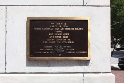 The Public Oven and Home for Strangers Marker. Click for full size. The Public Oven and Home for Strangers Marker image. Click for full size.