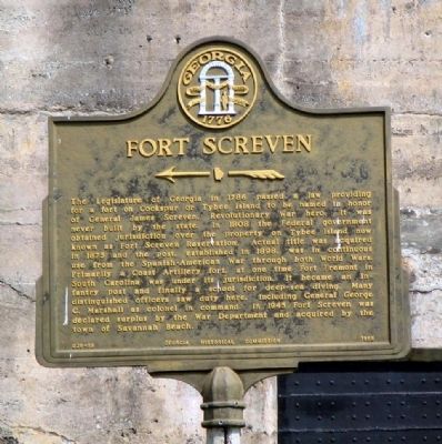 Fort Screven Marker image. Click for full size.