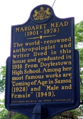 Margaret Mead Marker image. Click for full size.