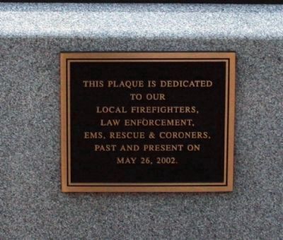 Memorial to Civil Responders - on the "911" Memorial image. Click for full size.