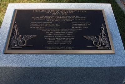 Dedication Plaque . . . image. Click for full size.