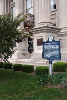 Vietnam War Memorial and Dearborn County Courthouse Marker. Click for full size. Vietnam War Memorial and Dearborn County Courthouse Marker image. Click for full size.