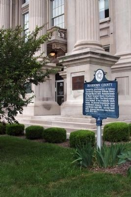 Vietnam War Memorial and Dearborn County Courthouse Marker image. Click for full size.