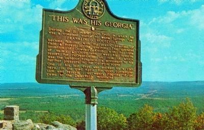 Original “This Was His Georgia” Marker at Dowdell’s Knob image. Click for more information.