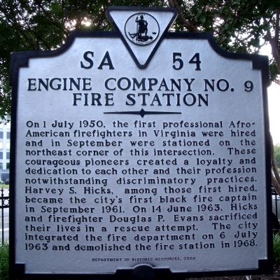 Engine Company No. 9 Fire Station Marker image. Click for full size.