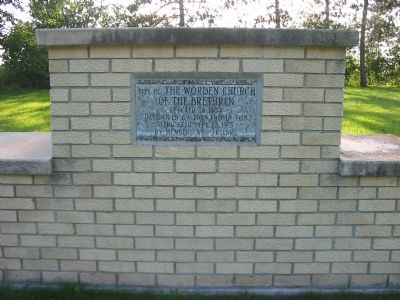 The Worden Church of the Brethren Marker image. Click for full size.