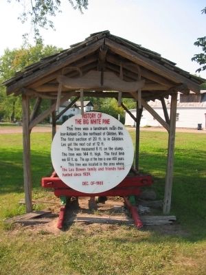 History of The Big White Pine Marker. Click for full size. History of The Big White Pine Marker image. Click for full size.
