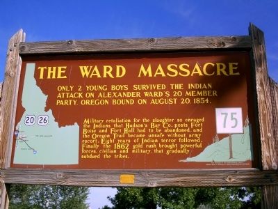 The Ward Massacre Marker. Click for full size. The Ward Massacre Marker image. Click for full size.