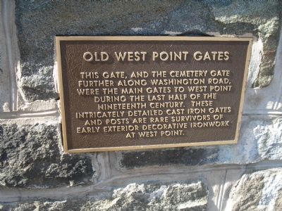 Old West Point Gates Marker image. Click for full size.