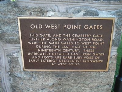 Identical Old West Point Gates Marker image. Click for full size.
