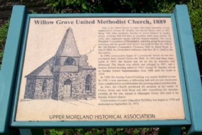 Willow Grove United Methodist Church, 1889 Marker. Click for full size. Willow Grove United Methodist Church, 1889 Marker image. Click for full size.