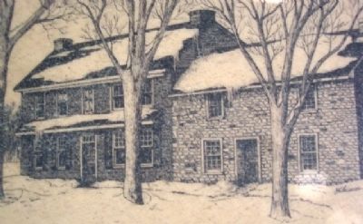 The Manor House, ca. 1719, Drawing on Marker image. Click for full size.