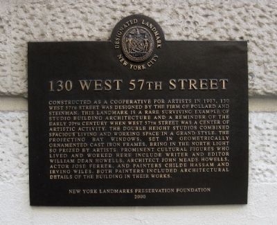 130 West 57th Street Marker image. Click for full size.