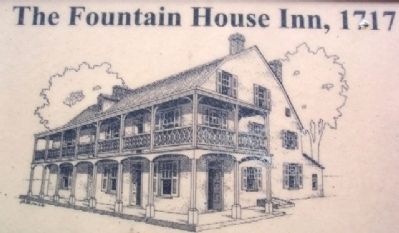 The Fountain House Inn Drawing on Marker. Click for full size. The Fountain House Inn Drawing on Marker image. Click for full size.