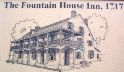 The Fountain House Inn Drawing on Marker image. Click for full size.