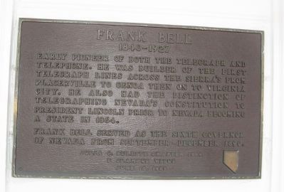 Frank Bell Marker image. Click for full size.