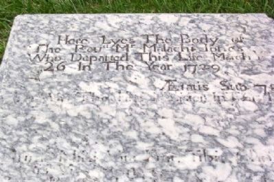 Epitaph on Grave of Rev. Malachi Jones. Click for full size. Epitaph on Grave of Rev. Malachi Jones image. Click for full size.