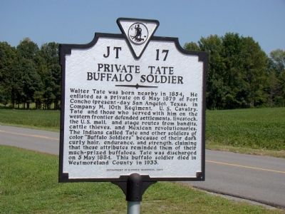 Private Tate, Buffalo Soldier Marker image. Click for full size.