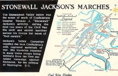 Stonewall Jackson's Marches Marker. Click for full size. Stonewall Jackson's Marches Marker image. Click for full size.