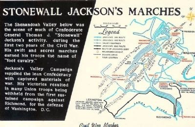 Stonewall Jackson's Marches Marker image. Click for full size.