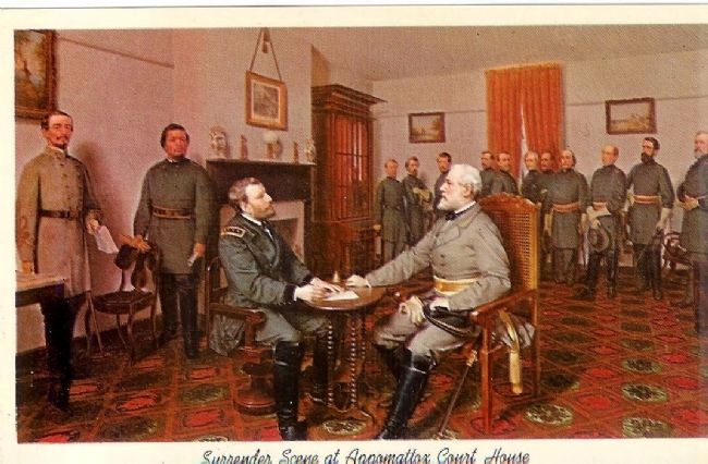 Surrender scene at Appomattox Court House image. Click for full size.