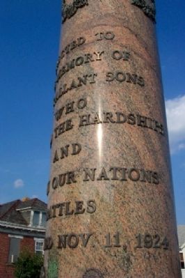 Mount Pleasant War Memorial. Click for full size. Mount Pleasant War Memorial image. Click for full size.