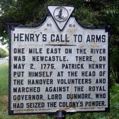 Henry's Call to Arms Marker. Click for full size. Henry's Call to Arms Marker image. Click for full size.