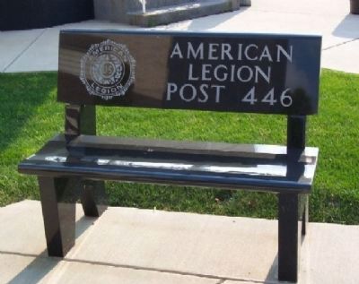 Mount Pleasant Veterans Memorial Legion Bench image. Click for full size.