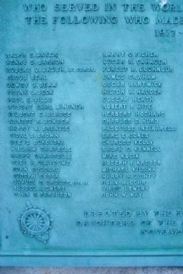 Somerset County World War I Memorial Roll of Honor. Click for full size. Somerset County World War I Memorial Roll of Honor image. Click for full size.