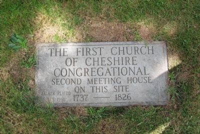 First Church Of Cheshire Marker. Click for full size. First Church Of Cheshire Marker image. Click for full size.