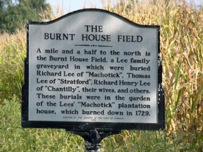 The Burnt House Field Marker. Click for full size. The Burnt House Field Marker image. Click for full size.