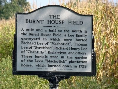The Burnt House Field Marker image. Click for full size.
