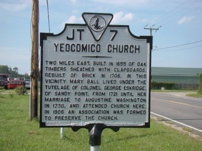 Yeocomico Church Marker image. Click for full size.