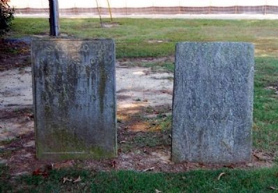 William (Left) & Sarah (Right) Hendrix Tombstones -<br>Located Adjacent to the Cabin. Click for full size. William (Left) & Sarah (Right) Hendrix Tombstones -<br>Located Adjacent to the Cabin image. Click for full size.