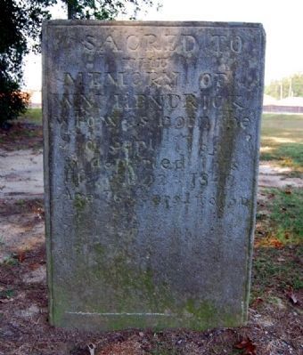 William Hendrix Tombstone -<br>Located Adjacent to the Cabin. Click for full size. William Hendrix Tombstone -<br>Located Adjacent to the Cabin image. Click for full size.