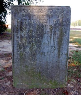 William Hendrix Tombstone -<br>Located Adjacent to the Cabin image. Click for full size.